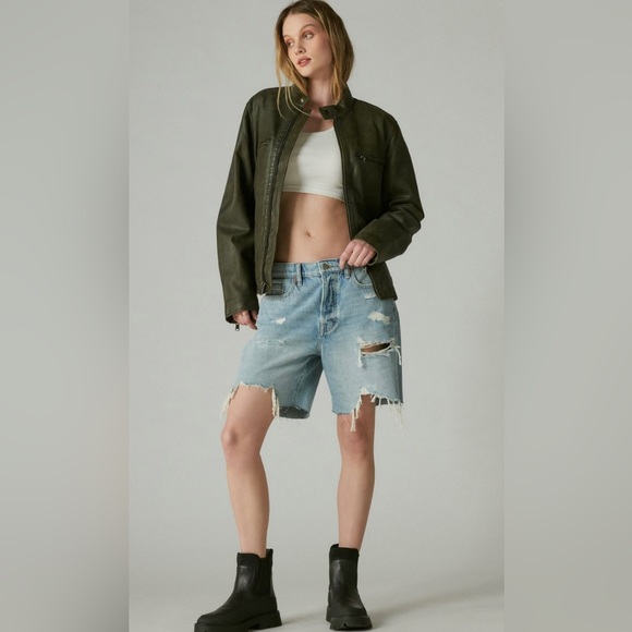 Lucky Brand Bonneville Leather Jacket size M - Picture 3 of 8